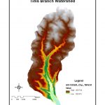 Digital Elevation Model (3 m) of Tims Branch Watershed