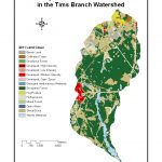 2011 Geospatial Distribution of Land Cover in the Tims Branch Watershed