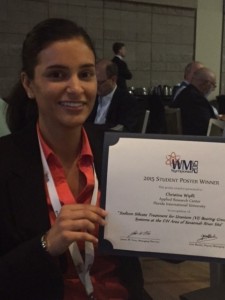 WM15 Student Poster Winner – Christine Wipfli (DOE Fellow)