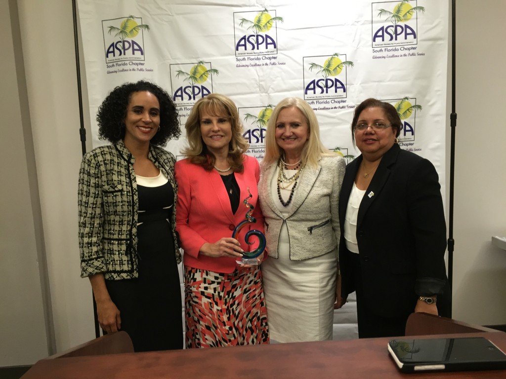 Dr. Triay was recognized as an honoree at the American Society for Public Administration’s (ASPA) 12th Annual Women’s History Month Reception
