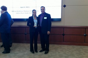 DOE Fellow, Christine Wipfli (3rd place poster winner) and Dr. Lagos