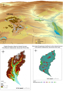 3D geographic information systems (GIS) maps, digital elevation models (DEMs) and GRID files for development of hydrological models of the Tims Branch watershed at Savannah River Site