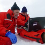 Dr. Kadko and his colleagues on the Healy reached the North Pole on Saturday at 11:47 AM EDT