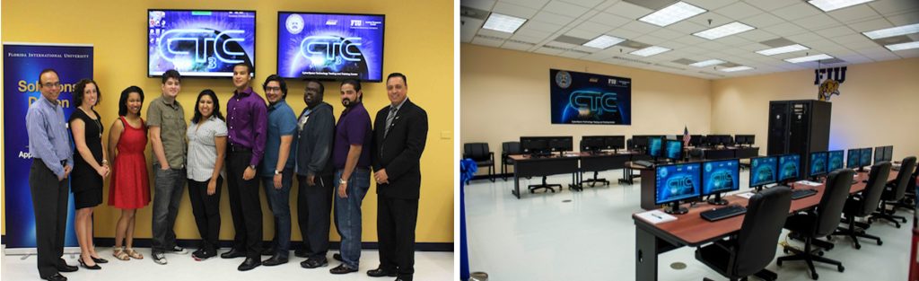 Cyber Fellows with Dr. Himanshu Upadhyay (left) and Dr. Leo Lagos (right); CT3C Lab