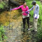 Dr. Mahmoudi, Post-Doc Associate & Ron Hariprashad, #DOEFellow, @SRSNews conducting fieldwork with Savannah River Ecology Lab reseach team