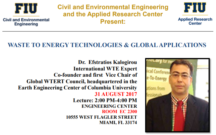 Waste to energy technologies and global applications by Dr. Efstratios Kalogirou