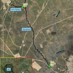 Deployment locations of the two remote monitoring stations along the Tims Branch watershed.