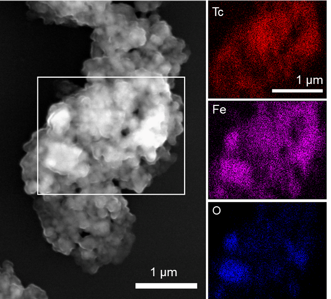 Spontaneous redox continuum reveals sequestered technetium clusters and retarded mineral transformation of iron